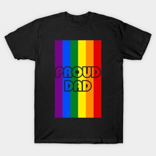 Proud Dad Rainbow Flag T-Shirt